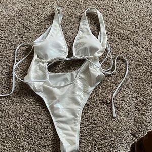 SHEIN size 8/10 white mermaid bathing suit
